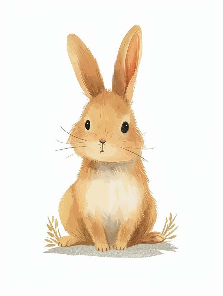 Chinchilla Rabbit Kids Illustration 2