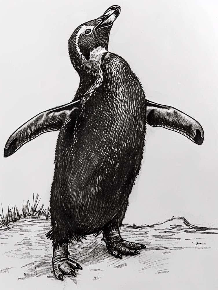 Emperor Penguin Standing On Tiptoes 4