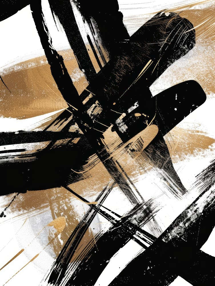 Abstract In Black And Gold