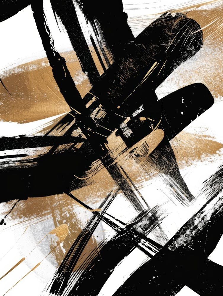 Abstract In Black And Gold