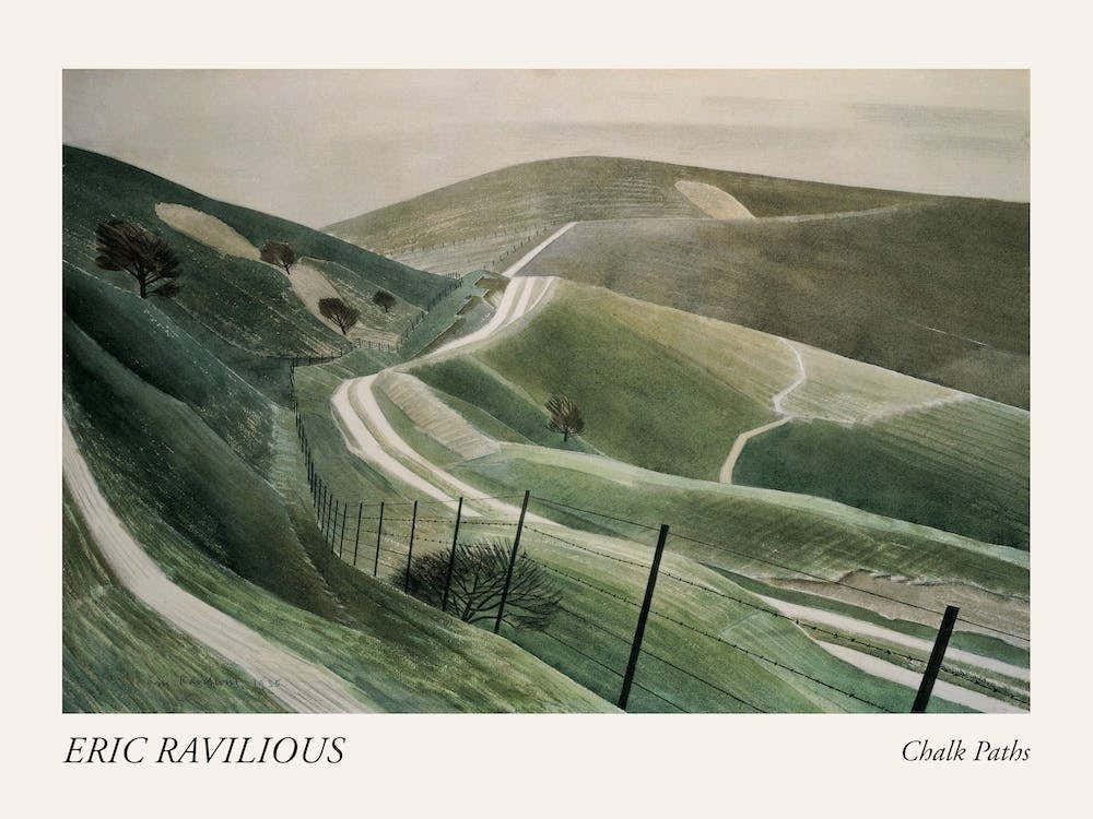 Chalk Paths By Eric Ravilious Poster