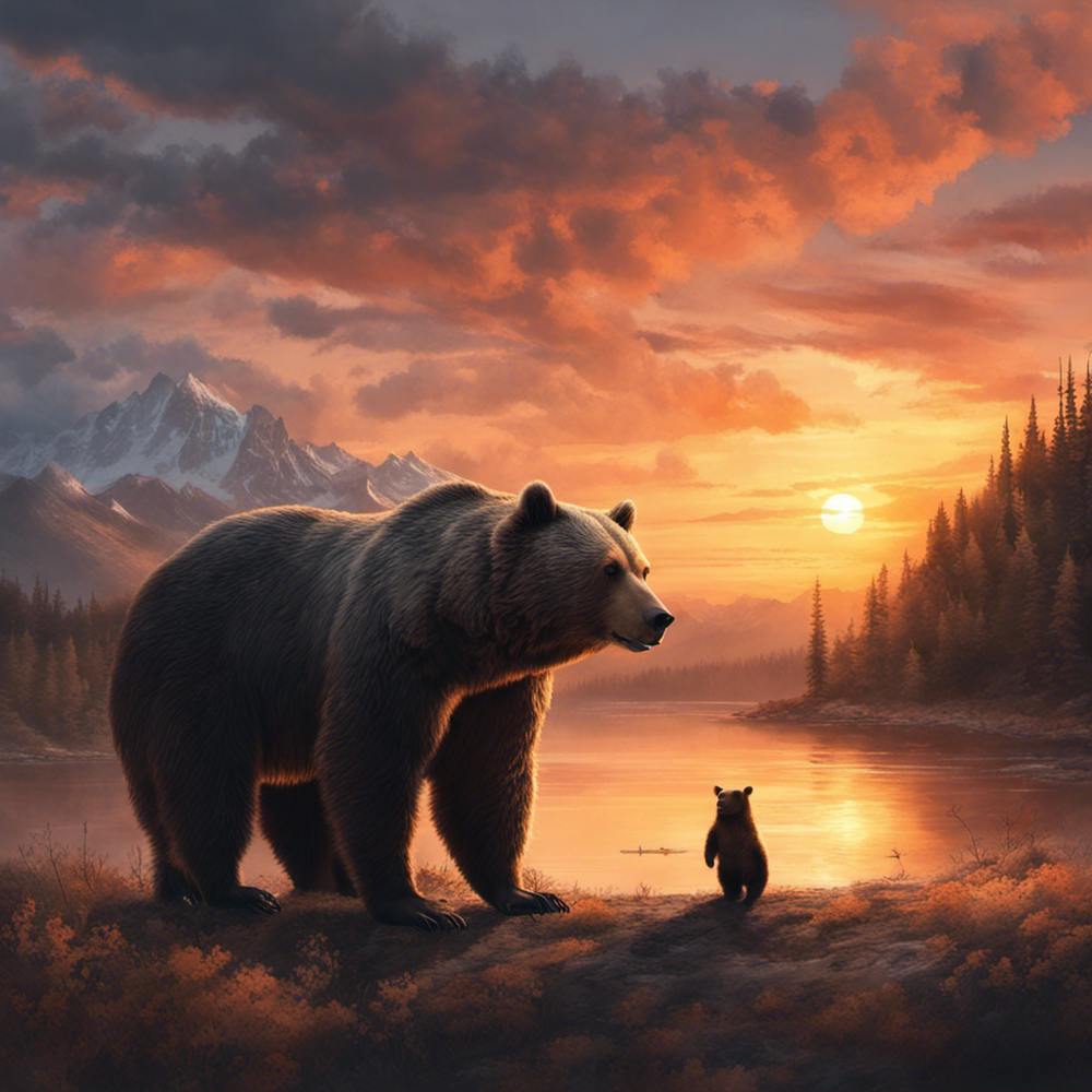 518518 The Most Beautiful Sunset With A Bear Xl 1024 V1 0