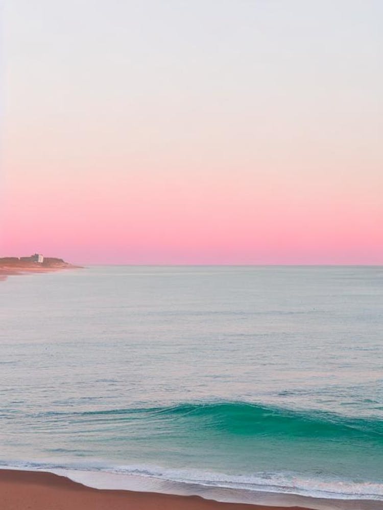 Tenby South Beach, Pembrokeshire, Wales Pink Photography