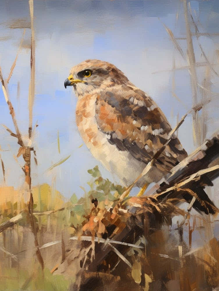 Bird Painting Eurasian Sparrowhawk 2