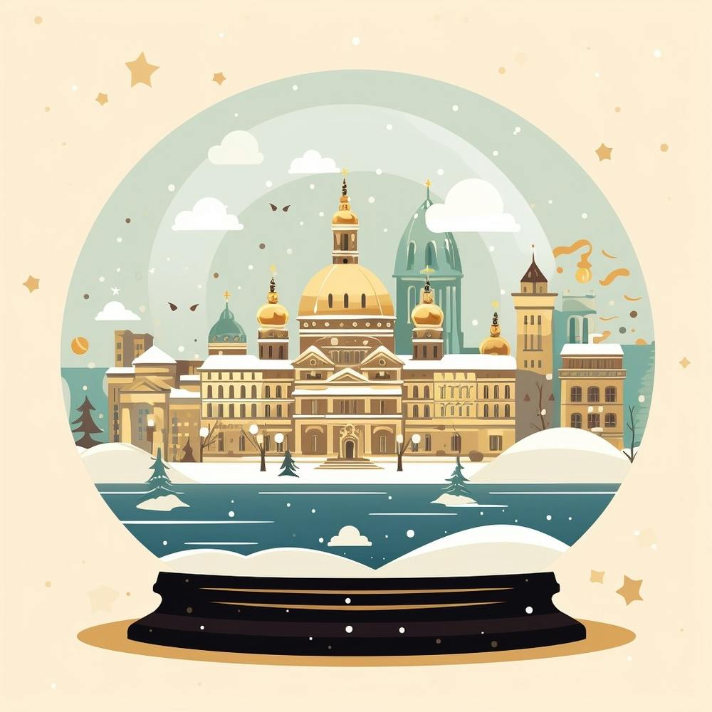 St Petersburg Russia Snowglobe