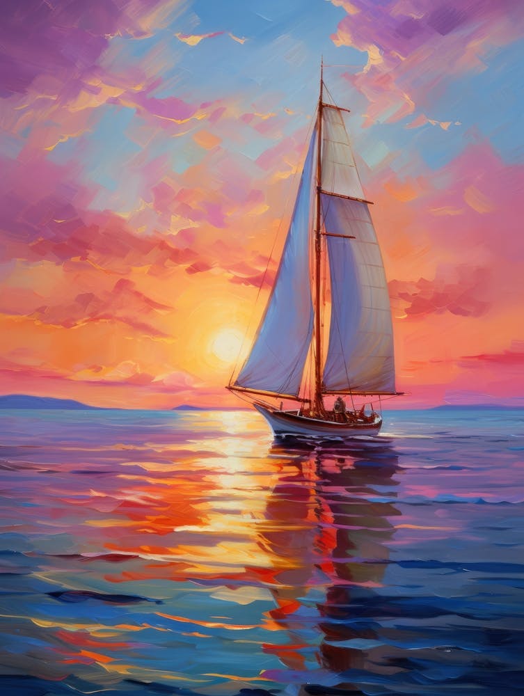 Sailboat At Sunset 25