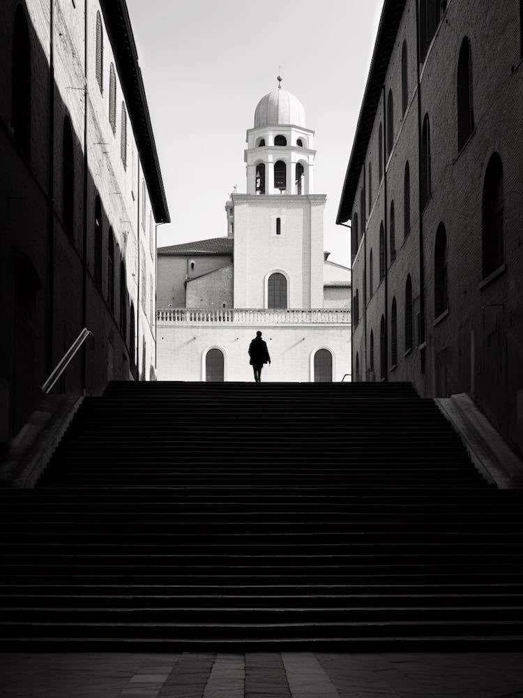 Urbino, Italy,  Black And White Analogue Photography  3