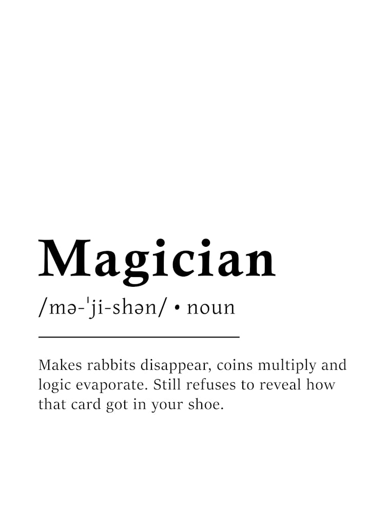 Magician Definition Poster - Dictionary