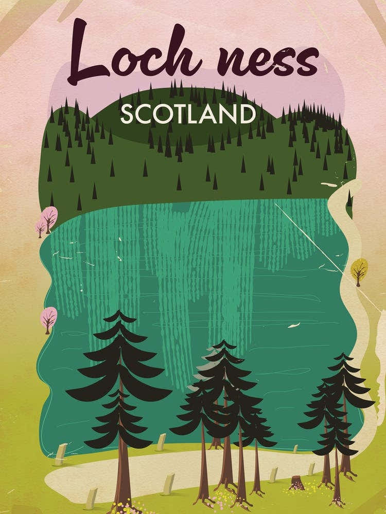 Loch Ness Scotland vintage style travel