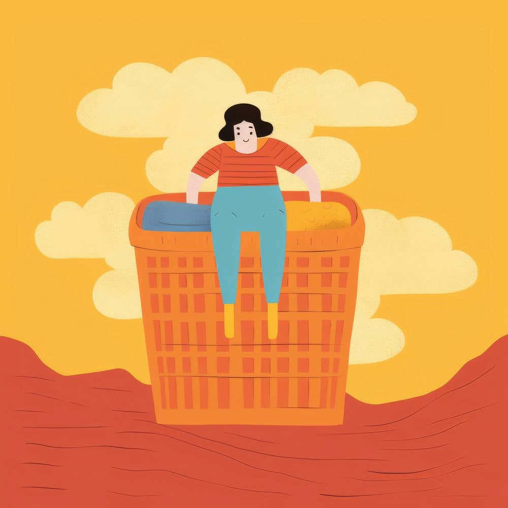 Woman In A Basket 13