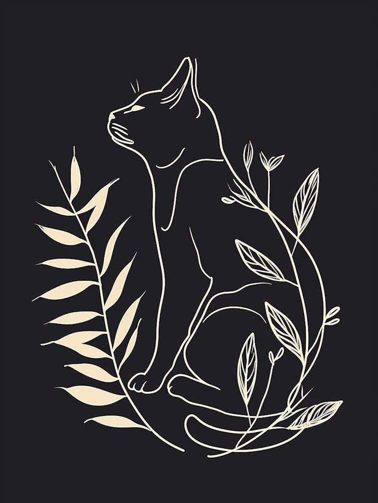 Ragapur Cat Minimalist Illustration 2