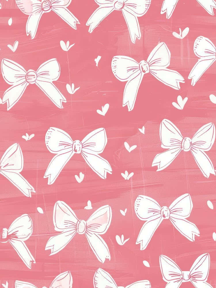 Pastel Pink Bows 3 Pattern