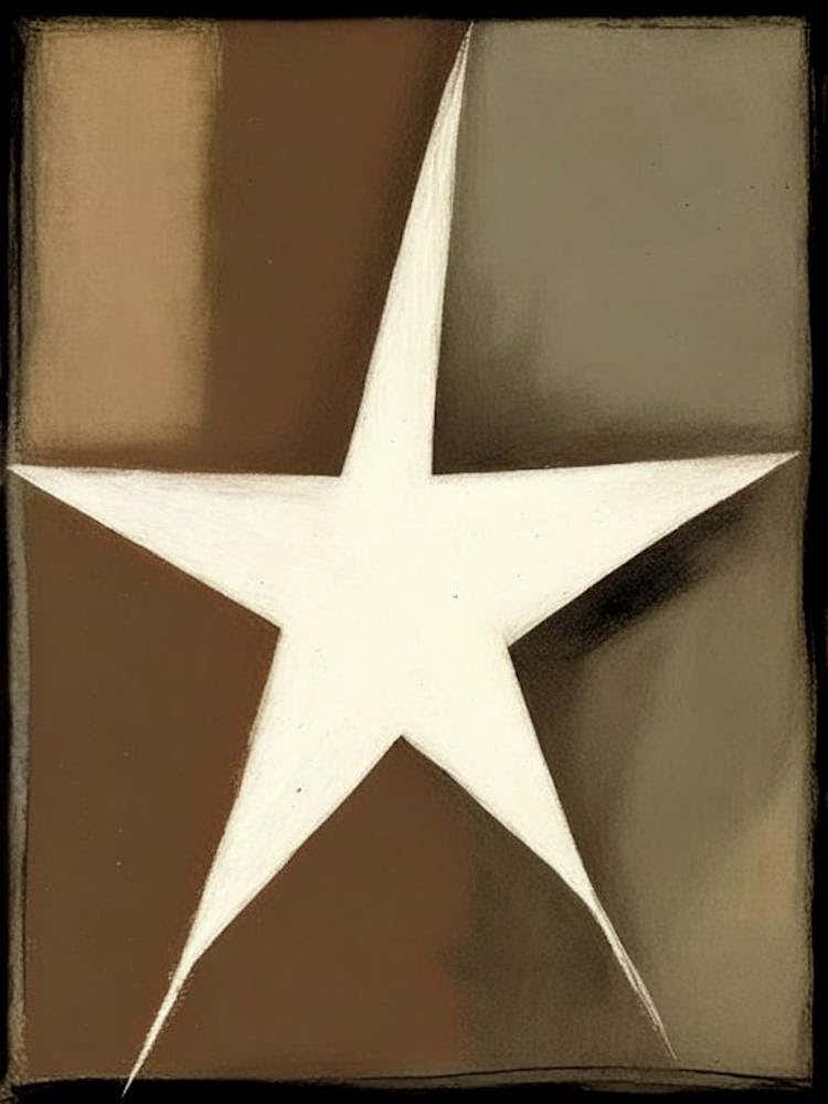 Shooting Star Symbol Abstract Painting