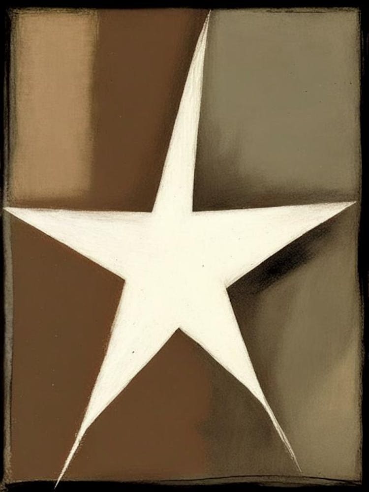 Shooting Star Symbol Abstract Painting