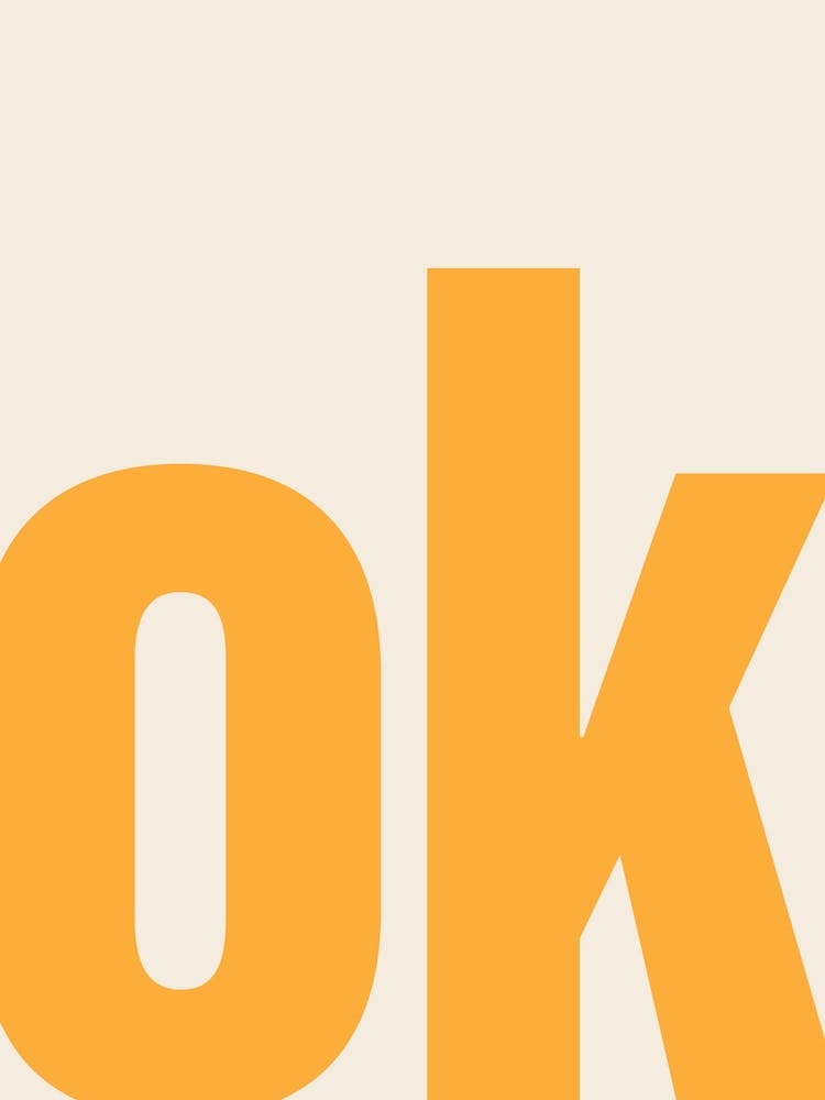 Ok Typography - Yellow