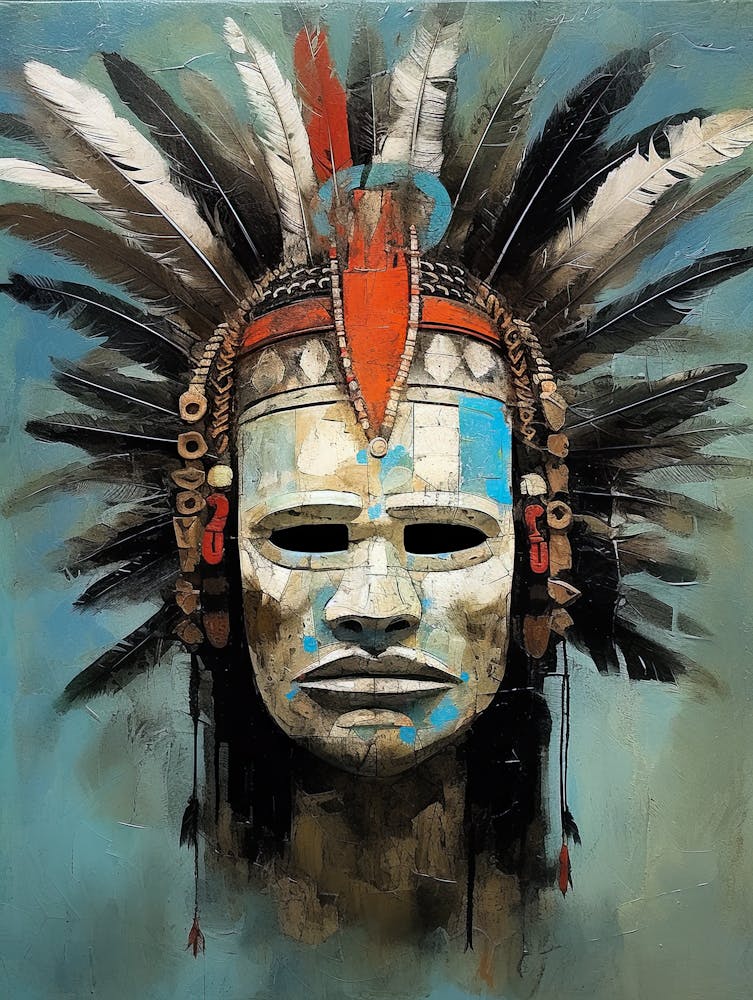 Shoshone Shadows in Masks - Native Americans Series