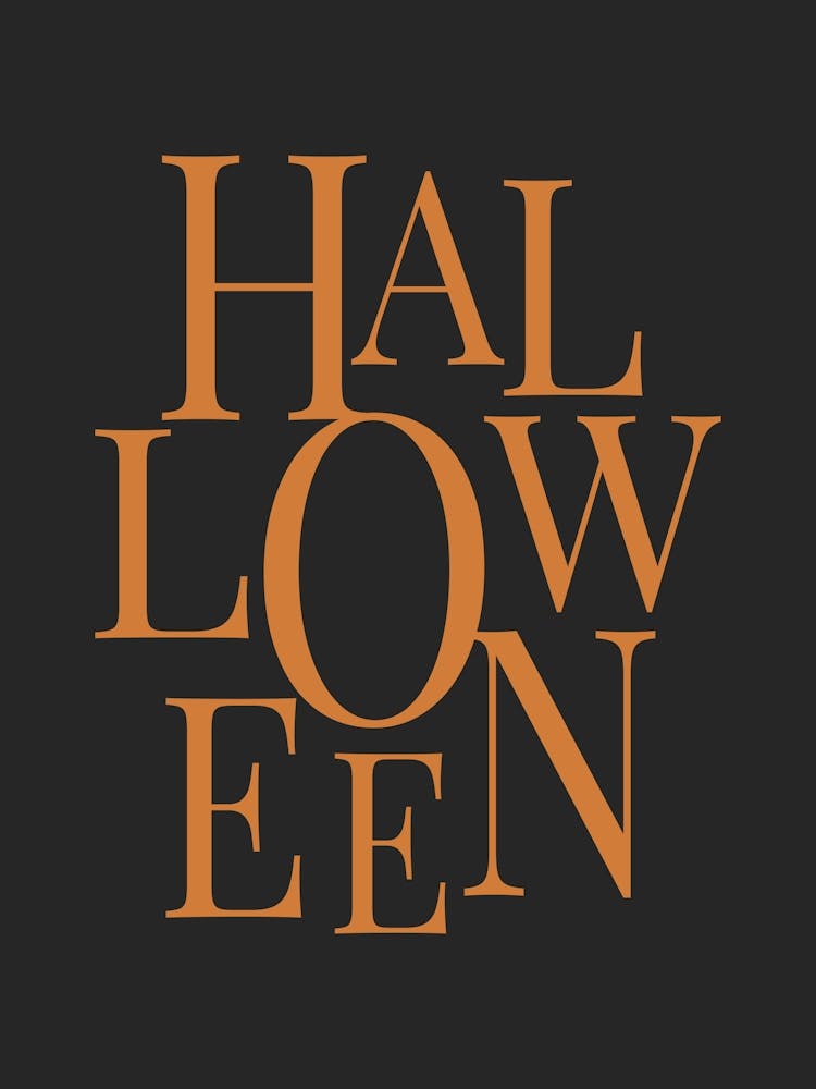 Modern Halloween Typography - Orange & Black