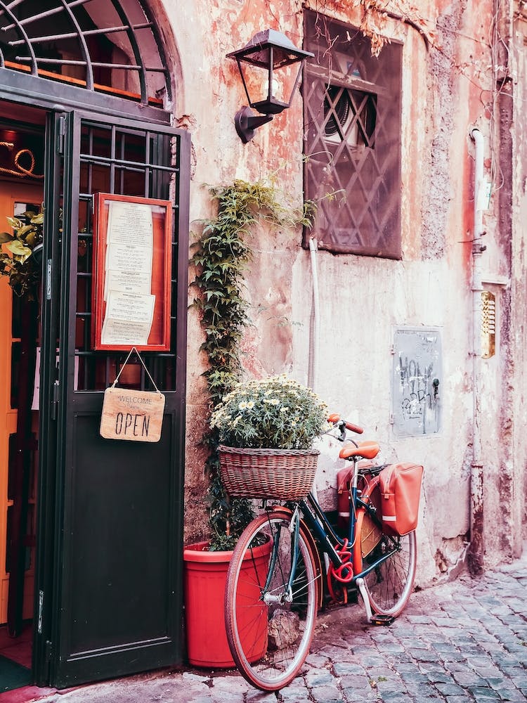 Vintage Bike In Rome, Italy