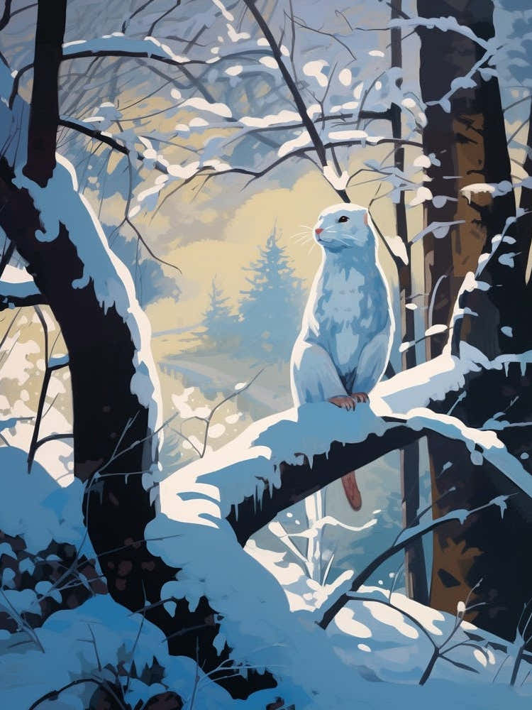 Winter Weasel 2 Illustration