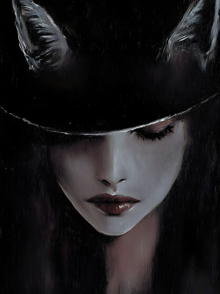 Dark Gothic Fox Hat