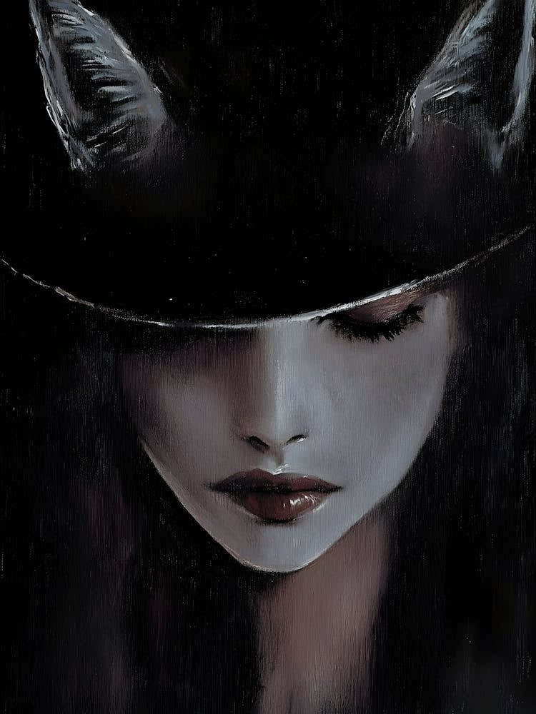 Dark Gothic Fox Hat