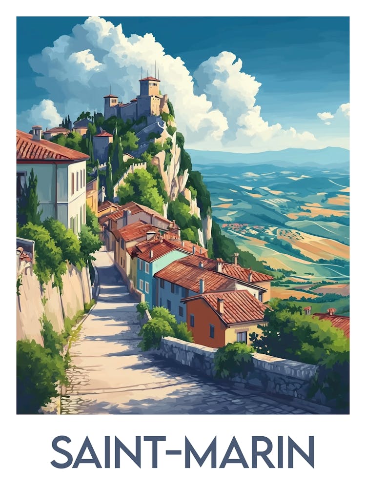 Affiche de voyage Saint Marin