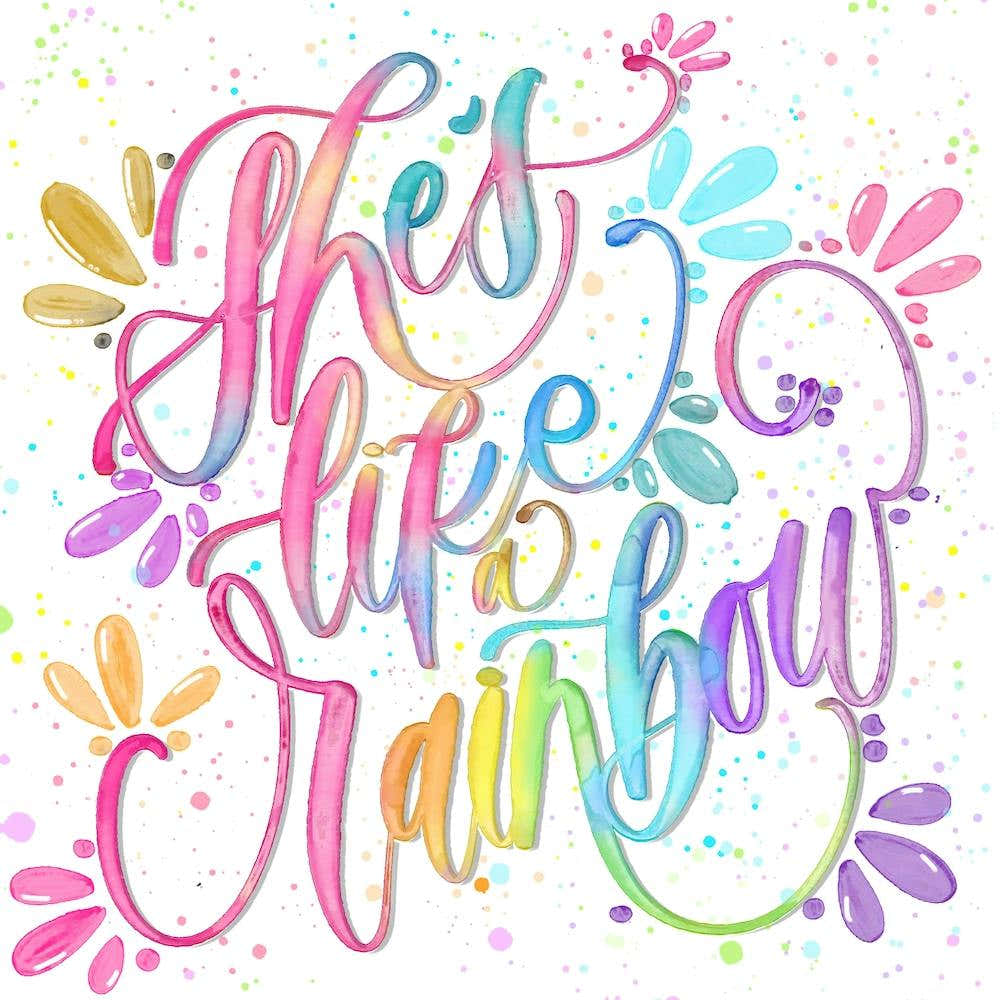 Shes Like A Rainbow Square