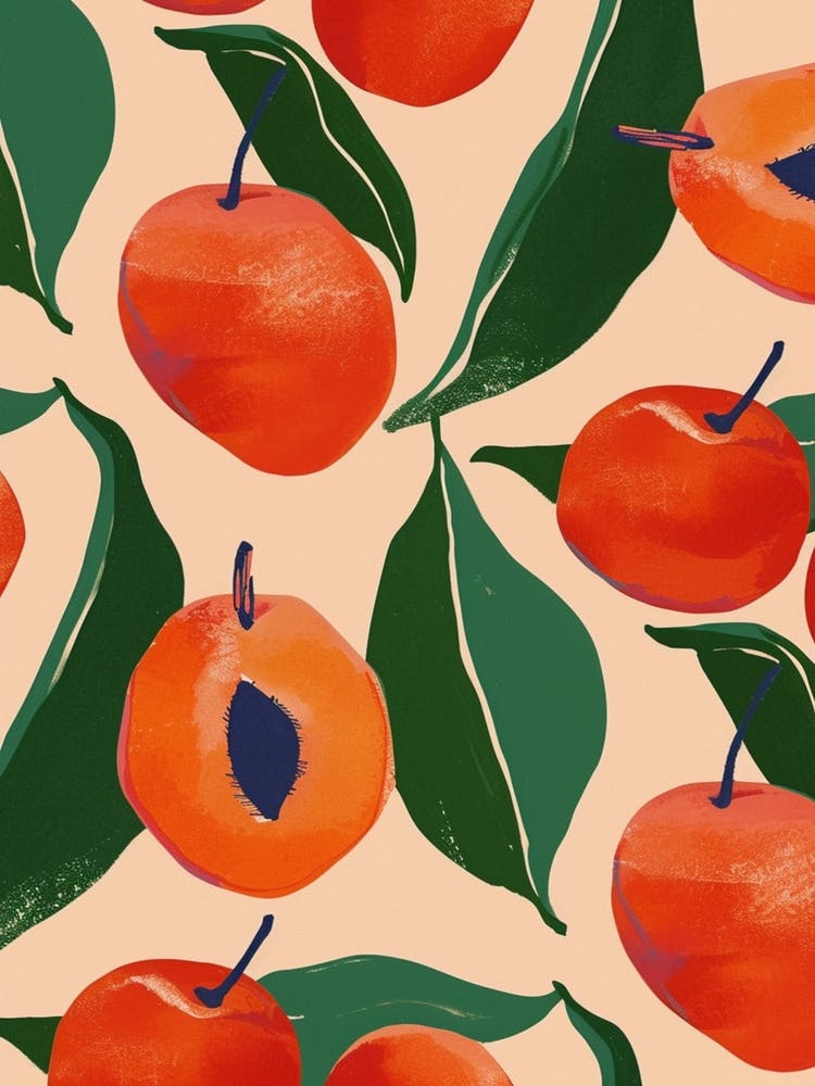 Peach Fruit Pattern