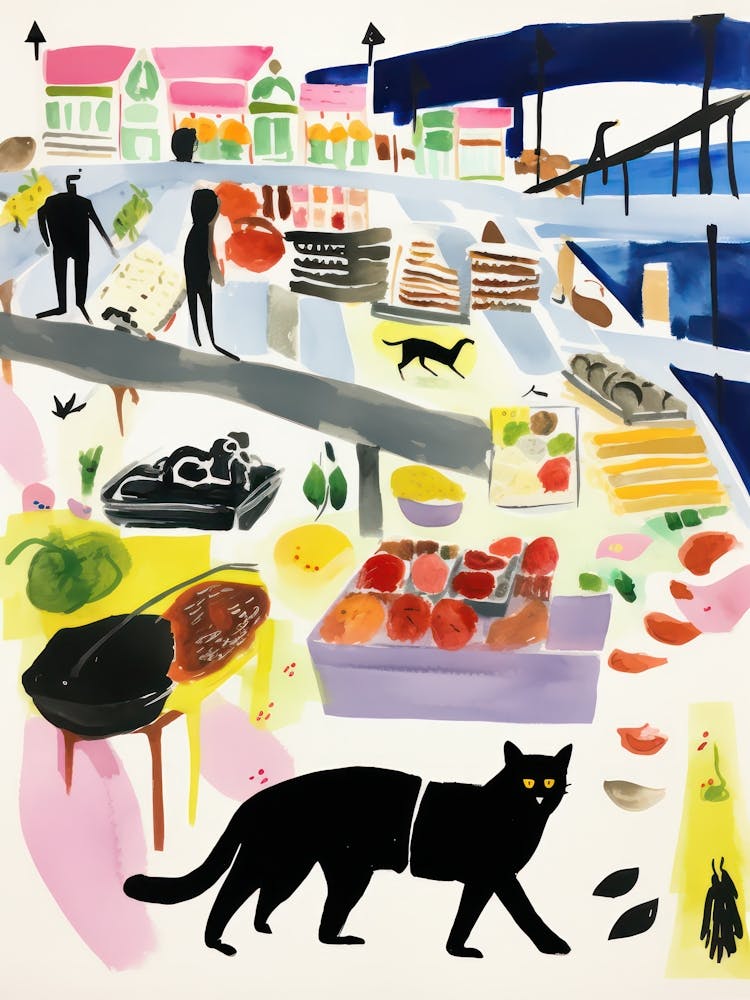 The Food Market In Vienna 7 Illustration