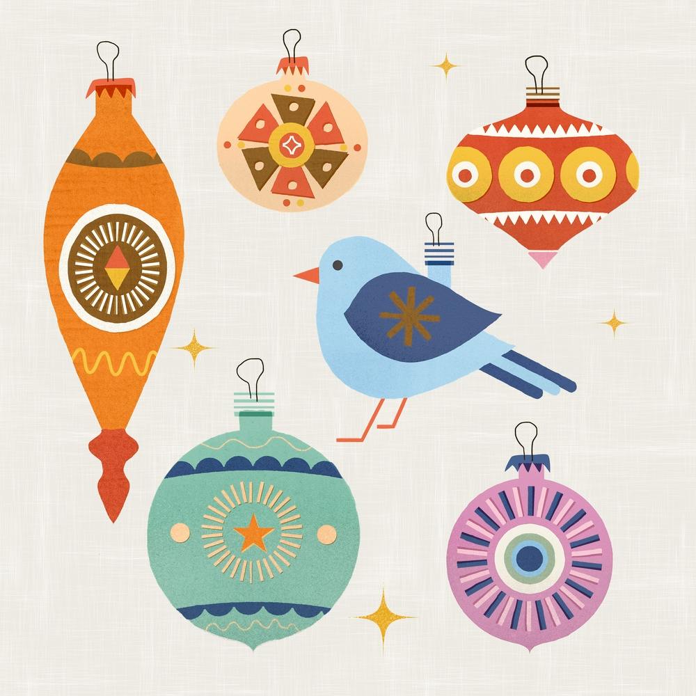 Christmas Retro Ornaments