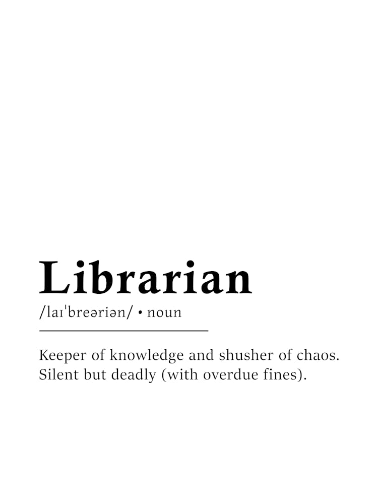 Librarian Definition Poster - Dictionary