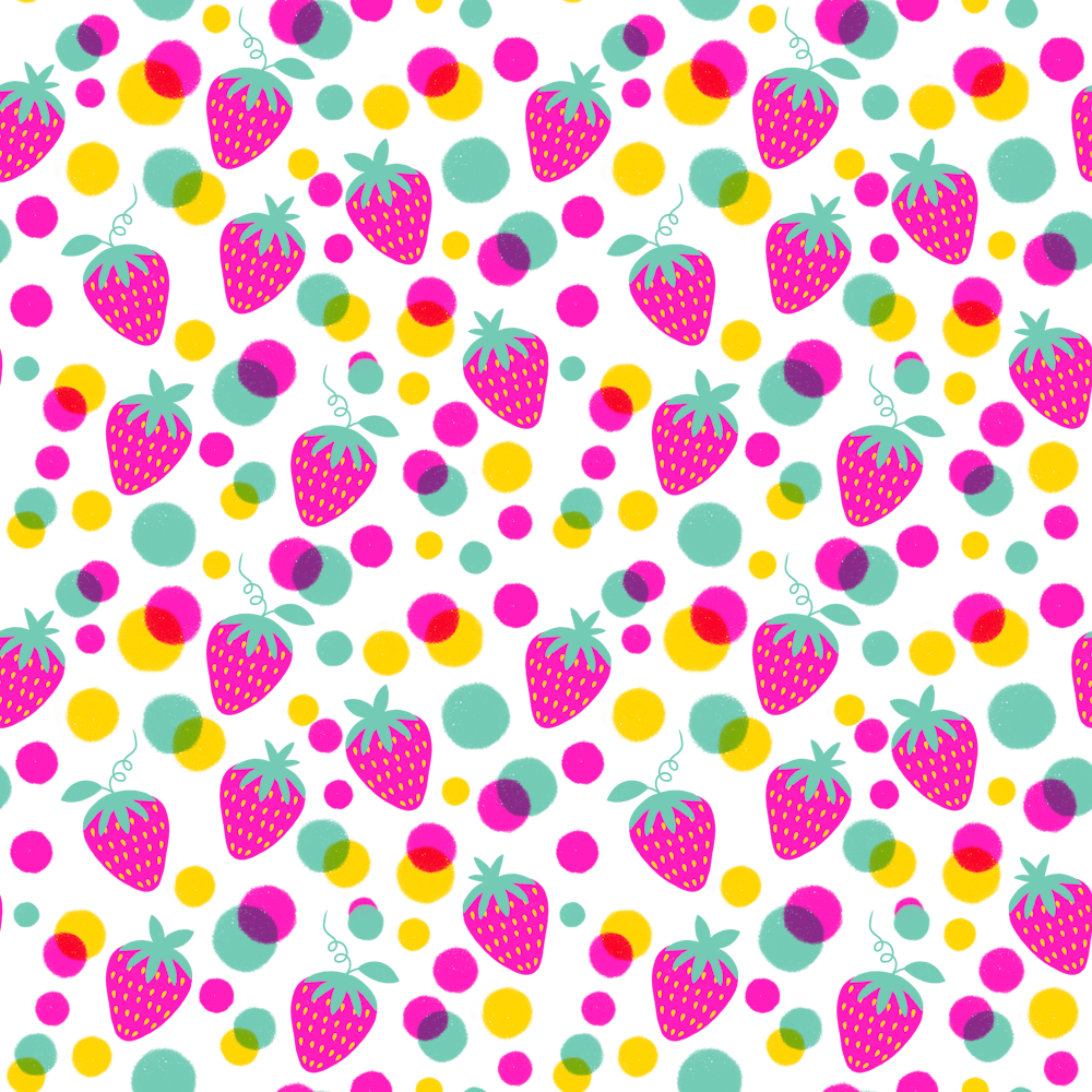Strawberry Polka Dots