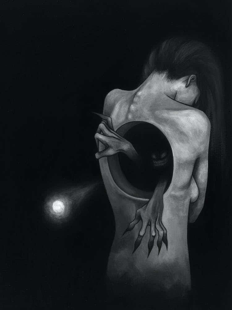 Dark Fellow Traveler monster inside