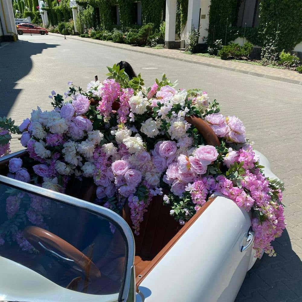 Wedding Car With Flowers