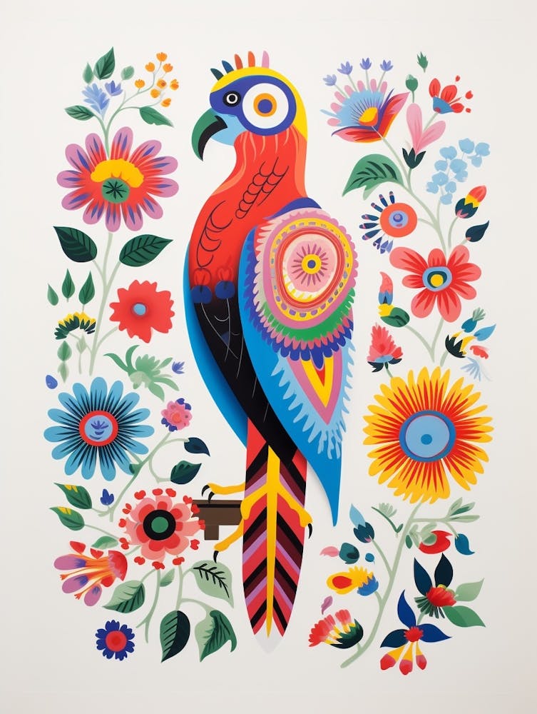 Scandinavian Bird Illustration Falcon 5