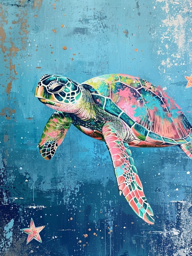 Sea Turtle Deep In The Ocean 5