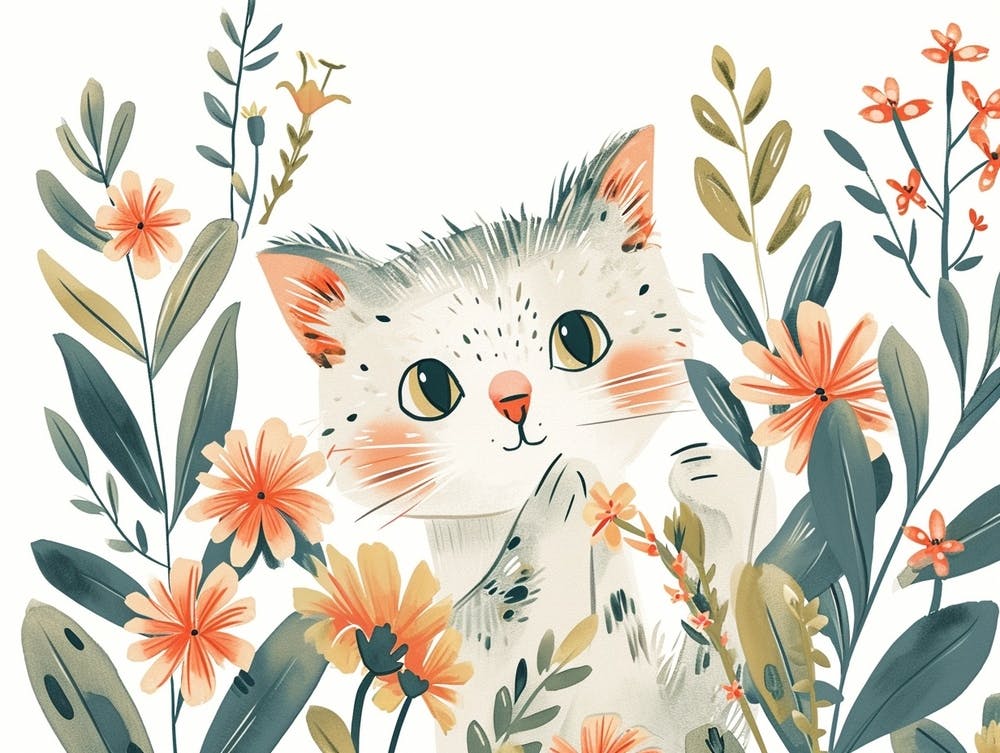 Little Floral Cat 7