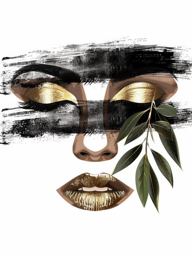 Gold Leaf Face