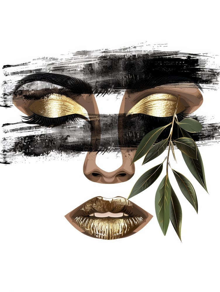 Gold Leaf Face