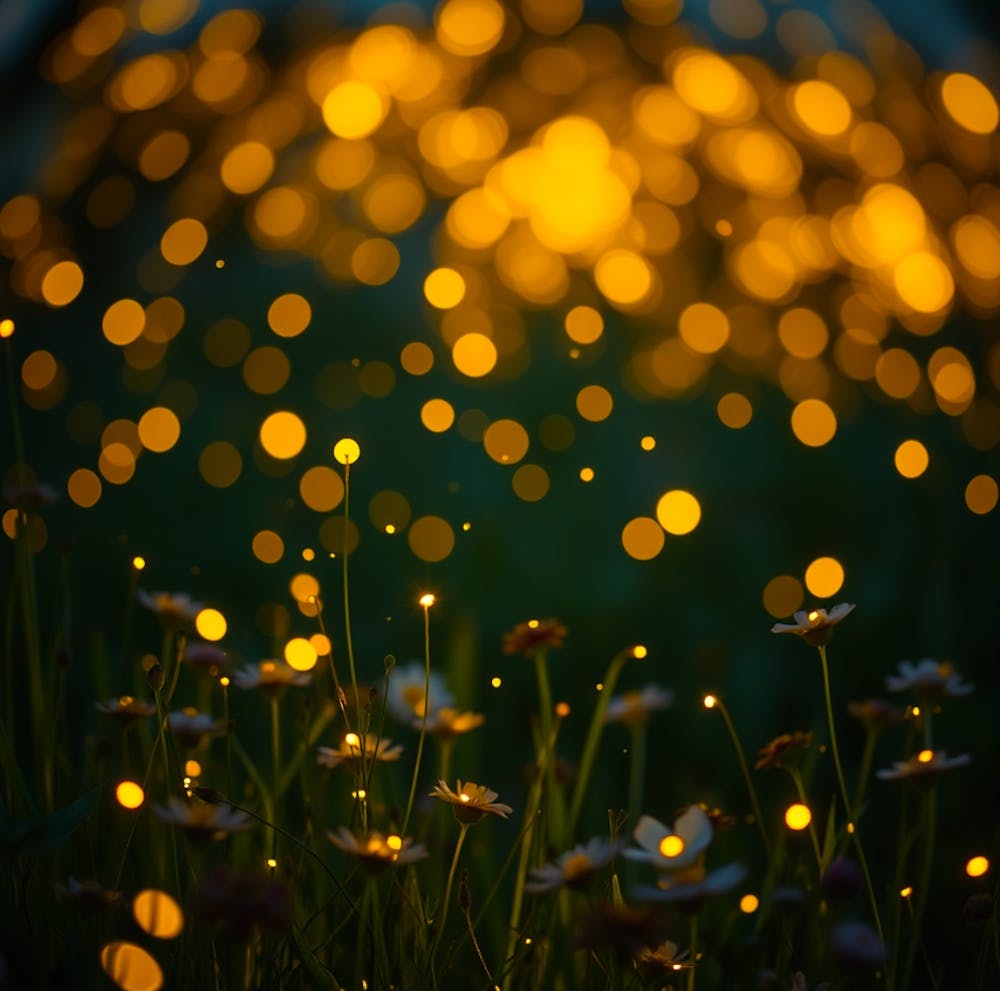 Fireflies At Night