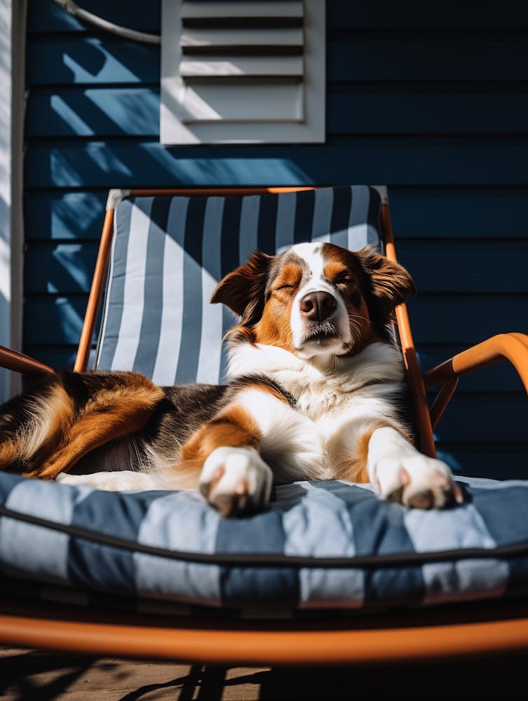 Dog Sleeping In A Lounge Chair