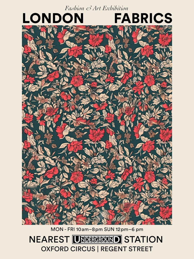 Poster Flower Luxe London Fabrics Floral Pattern 7