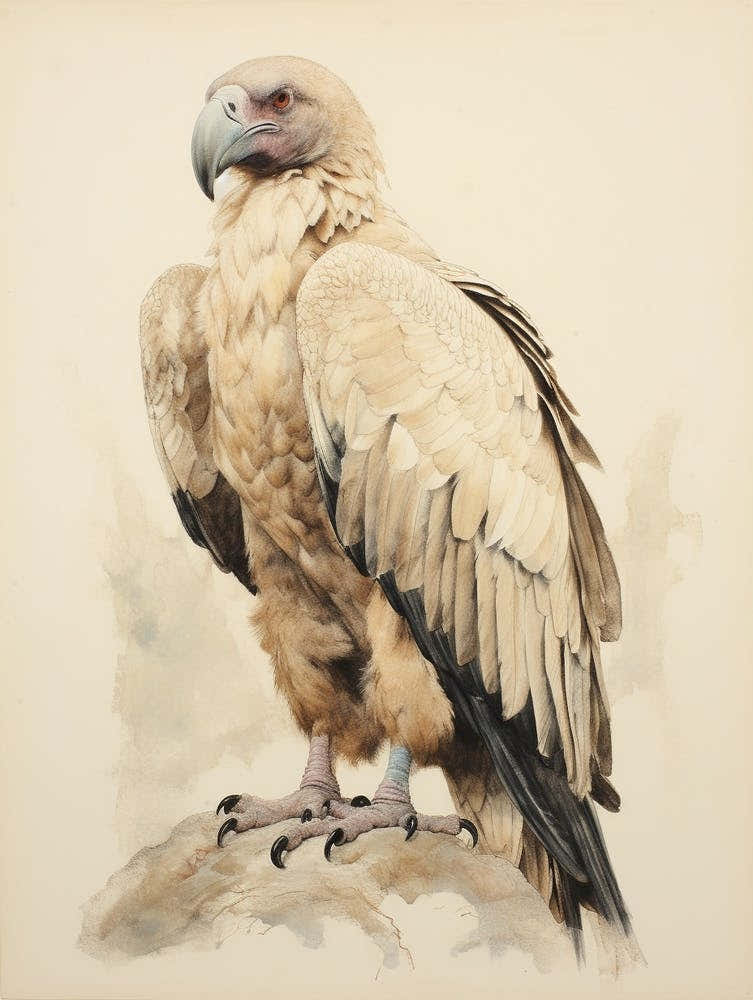 Vintage Bird Drawing Vulture 2