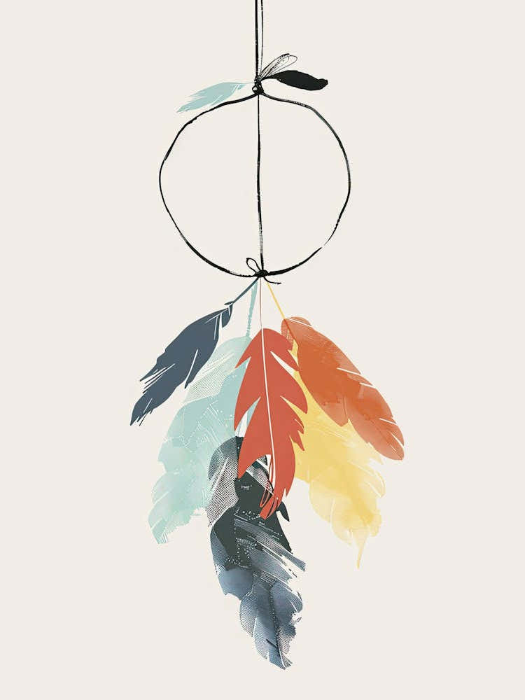 Pastel Streams Mid Century Style