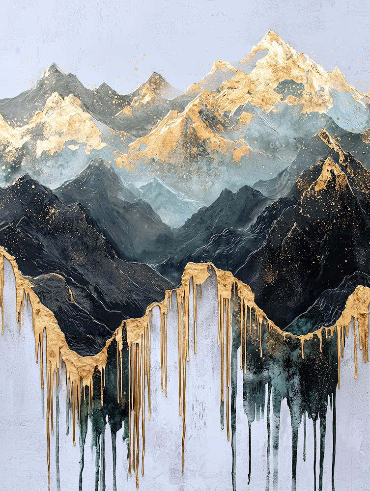 Caucasus Golden Peaks - Mystic Abstraction