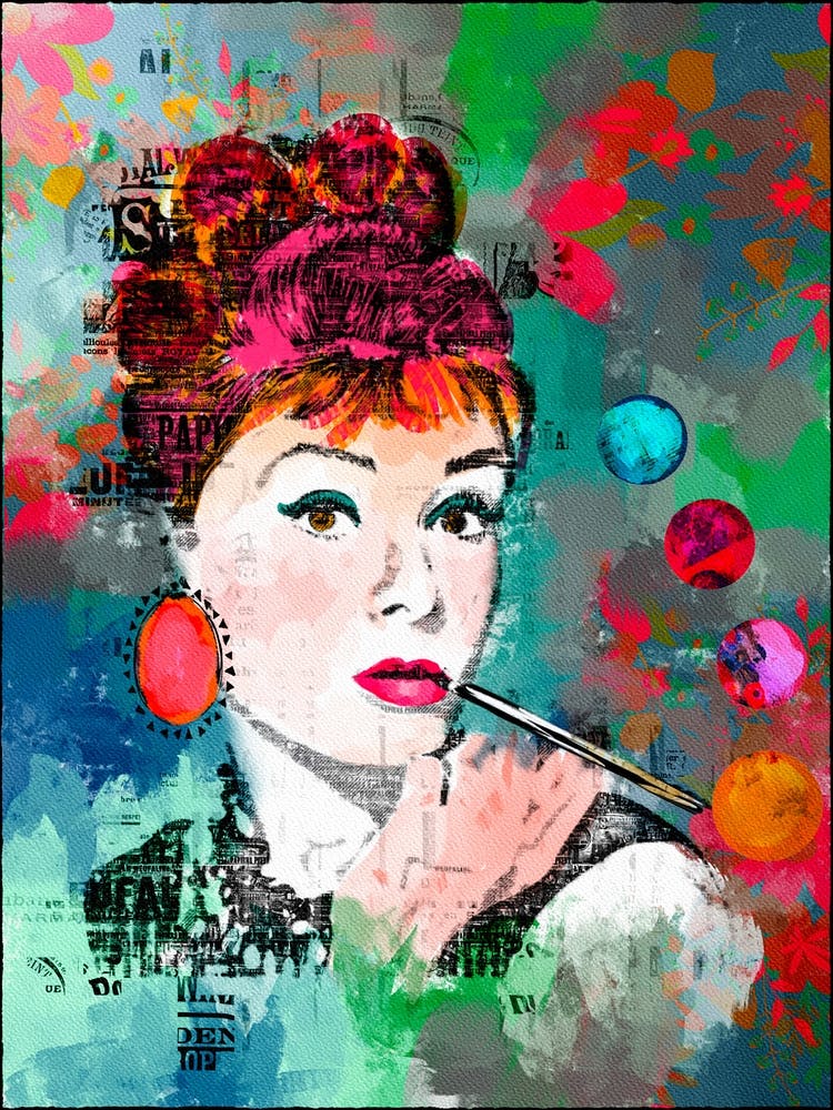 Audrey Hepburn Collage Portrait