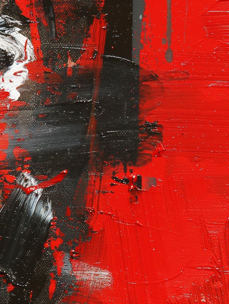 Abstract Painting, Red And Black 1