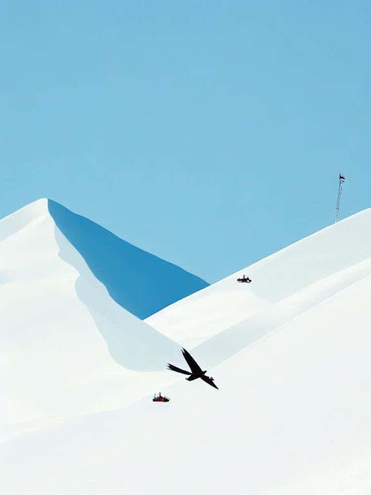 Snowbird, Usa Minimal Skiing Poster