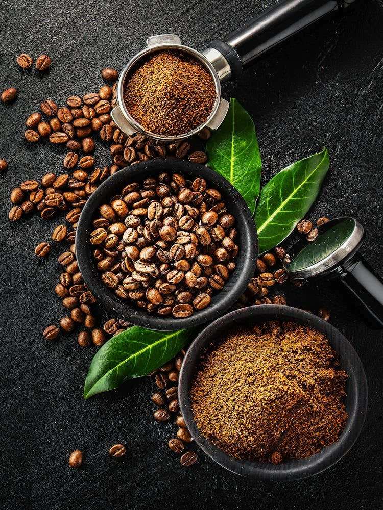 Coffee Beans On A Black Background - coffee vintage poster, coffee poster 1