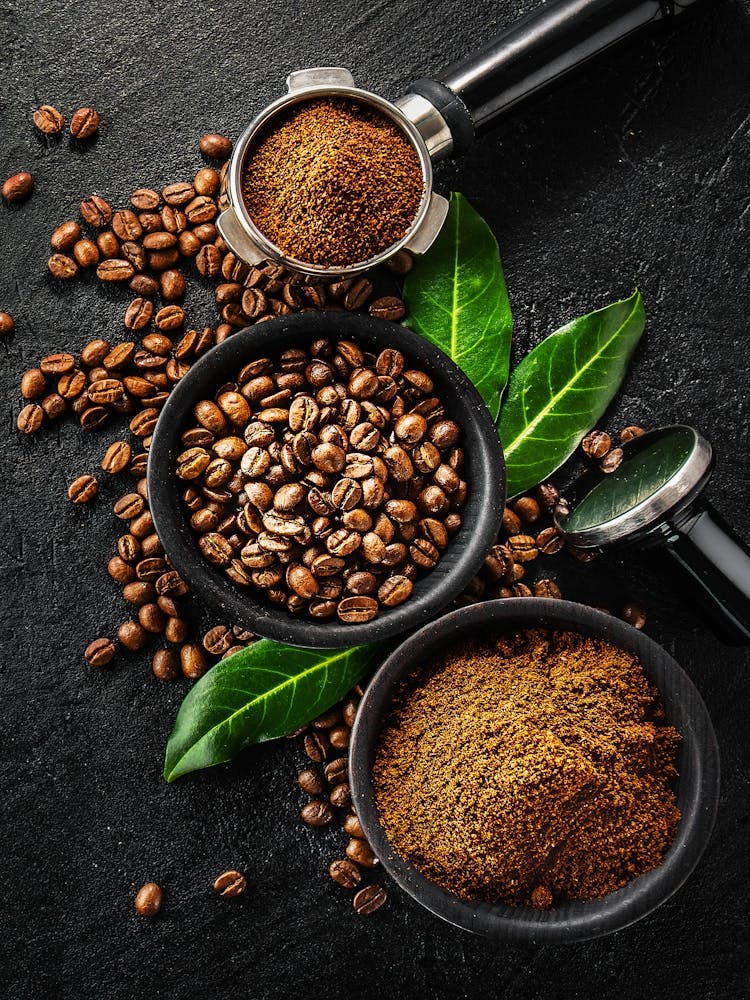 Coffee Beans On A Black Background - coffee vintage poster, coffee poster 1